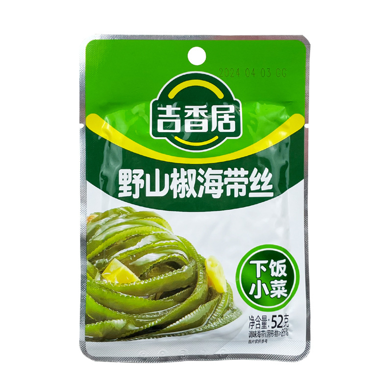 Jixiangju 52g spicy dried radish pickled pepper cowpea wild pepper shredded seaweed Spicy rice pickle Sichuan pickles