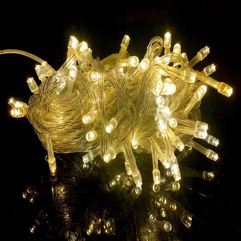 Led lights with colored lights and stars Christmas night lights atmosphere lights outdoor stall lights ins string lights decorative lights holiday