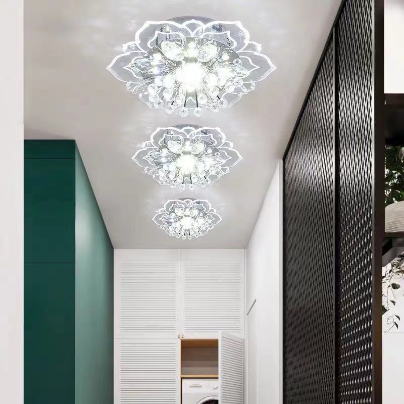 Spotlights led ceiling lights embedded crystal downlights aisle lights corridor lights modern minimalist creative entrance lighting