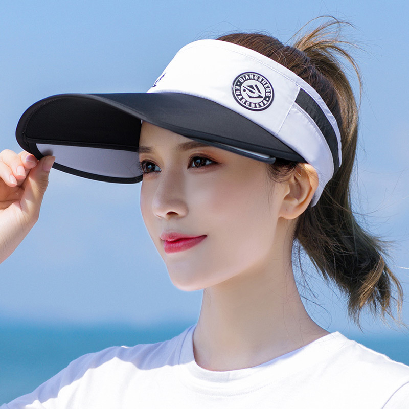 Sun Hat Women's Summer Sun Protection UV Protection Big Rim Empty Hat Outdoor Cycling Face Covering Sun Hat Baseball Cap