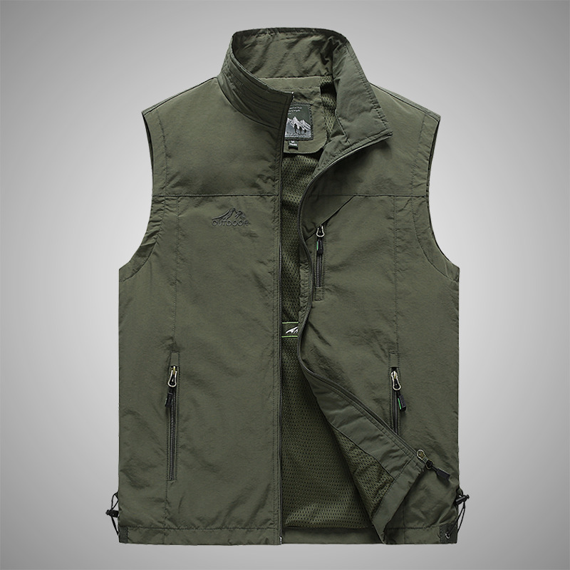 Spring and Autumn New Vest Men's Outdoor Casual Young and Middle-aged Photography Fishing Waistcoat Vest Vest 2019