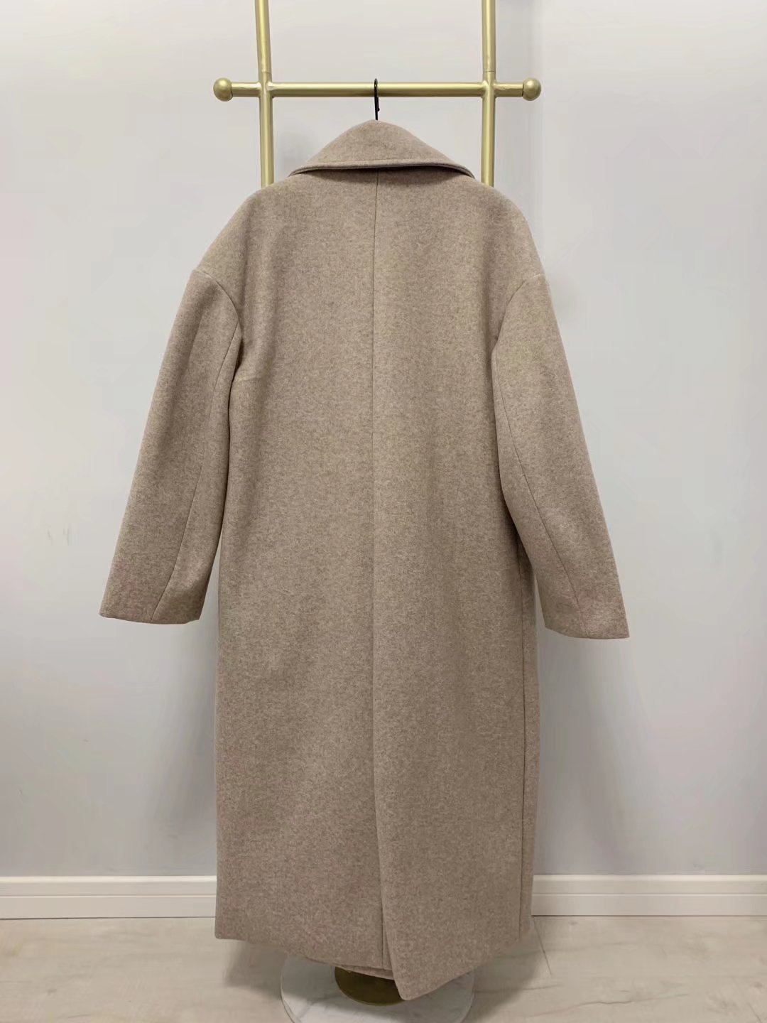 Women's multi-color autumn and winter New lapel double-breasted long thickened woolen overcoat coat 3046293_voghion.com