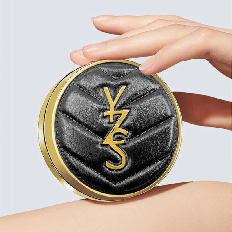 YZS Black Leather Air Cushion BB Cream Moisturizing Concealer Makeup Holding Makeup Single Makeup Replacement Naked Makeup Moisturizing Foundation Cream Air Cushion