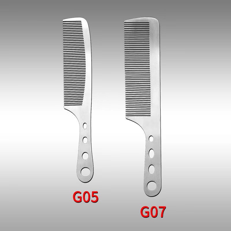 Stainless steel comb ultra-thin flat comb men's hair comb barber shop special steel comb Apple comb pointed tail comb hair cutting comb