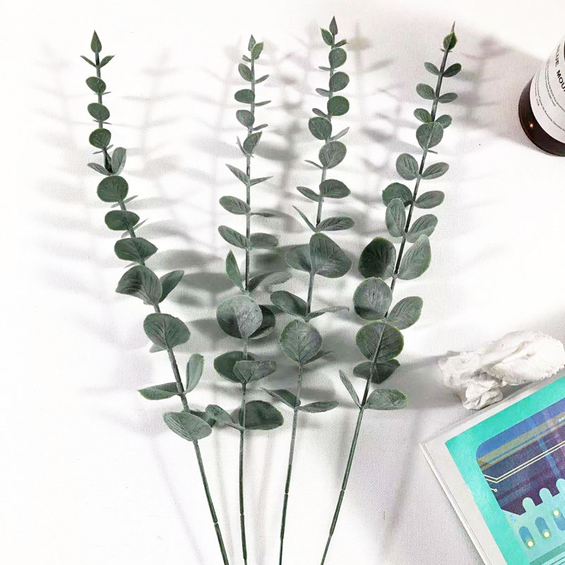Amazon simulation green plant 38cm single eucalyptus money leaf Nordic wind Gray plant bouquet