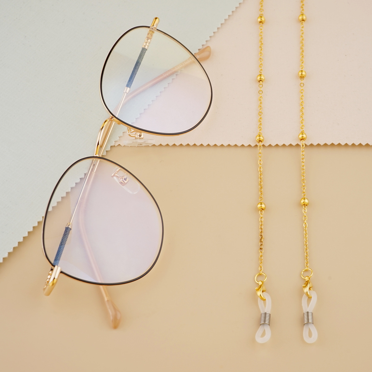 Glasses Chain Metal Bead Glasses Chain Sunglasses Sunglasses Sunglasses Hanging Chain Glasses Rope Color Retain Plating