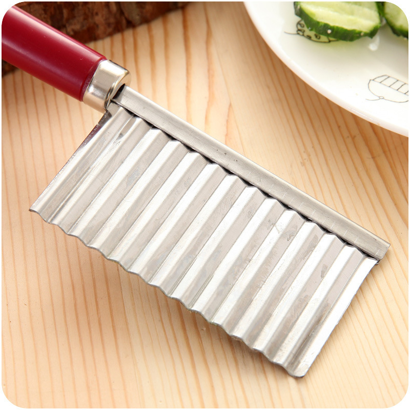 Potato Wave Knife Wholesale Stainless Steel Wolf Teeth Potato Knife Strip Cutting French Fries Knife Potato Cutting Knife Cutting Vegetables