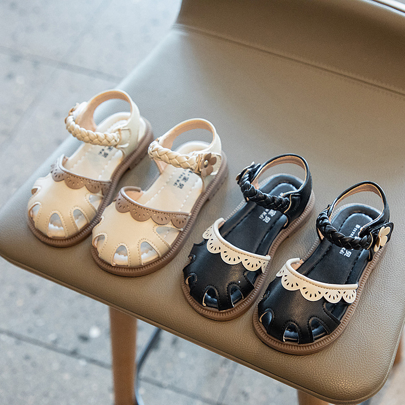 Girls' Toe Sandals Baby Shoes 2023 New Summer Children's Shoes Soft Sole Non-slip Little Girl Princess Shoes