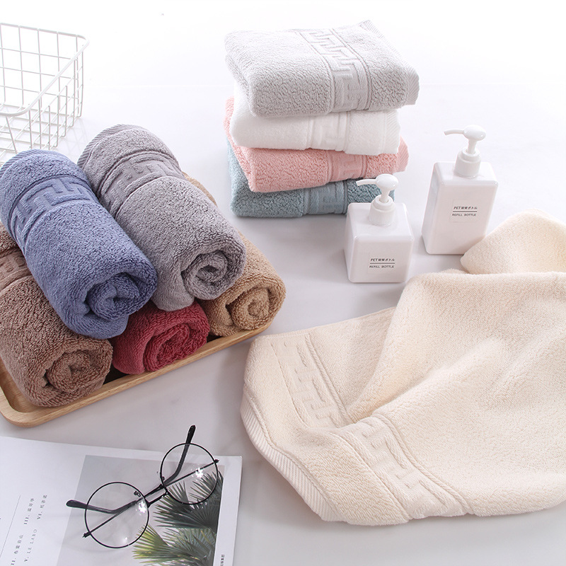 Figure strong towel cross-border ultra pure cotton antibacterial towel factory direct combed long staple cotton thickened face towel