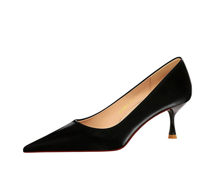 Dënn Absätz Héich Absätz flaach Mondpunkt Dammeschuhe Fréijoer an Hierscht nei Eenzelschuhe fir Fraen_voghion.com