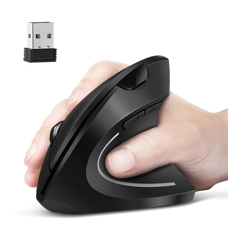 Wireless 2.4G vertical vertical five-generation right-hand battery charging wired mouse Amazon creative manufacturers wholesale
