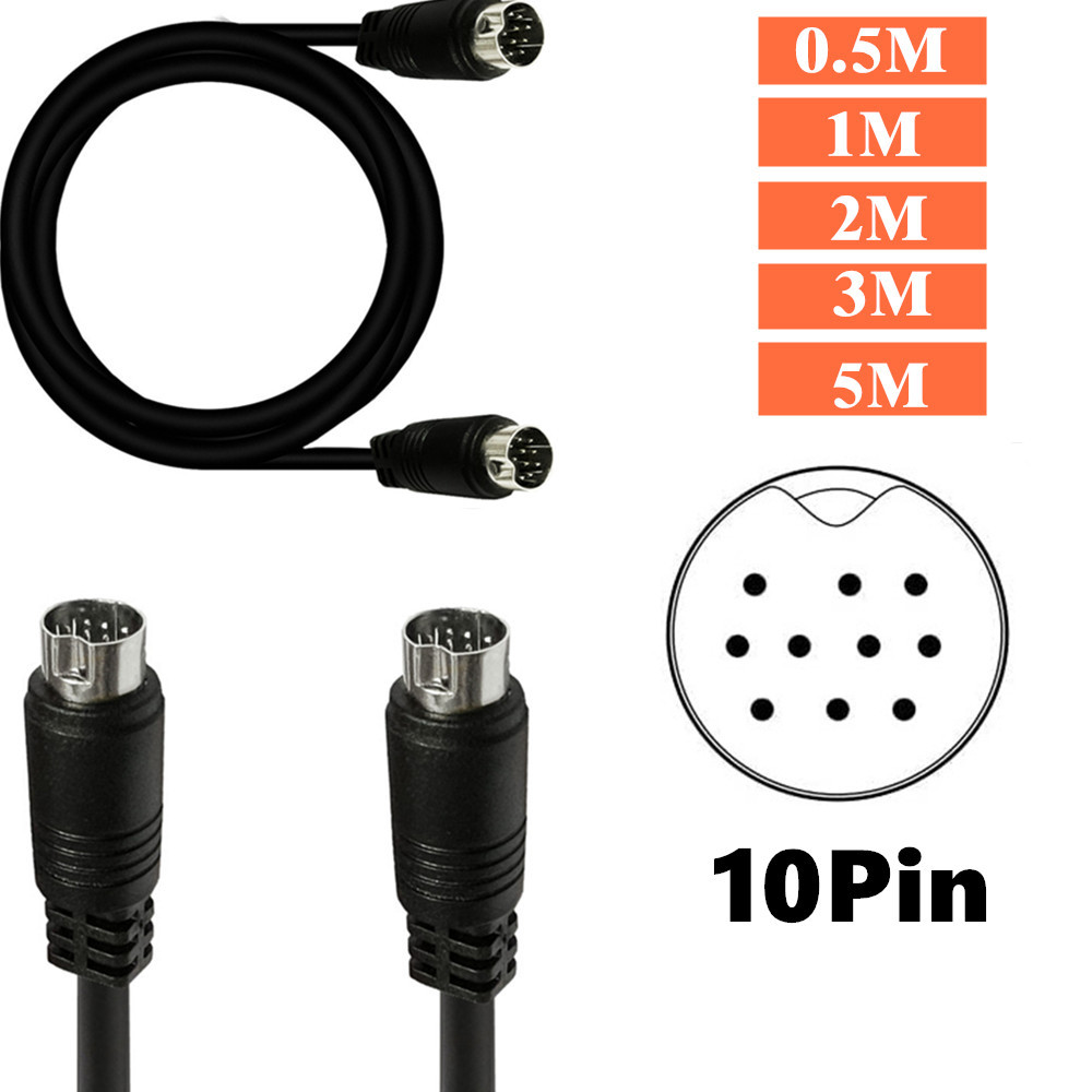 s-video 10Pin male and male butt connection line component Line S terminal mini DIN 10pin video equipment