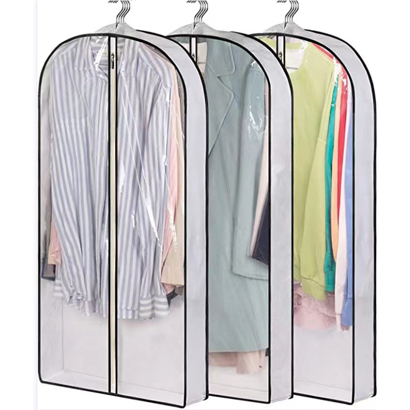 Factory spot transparent PVC new non-woven suit bag coat clothing dust bag three-dimensional clothes dust cover