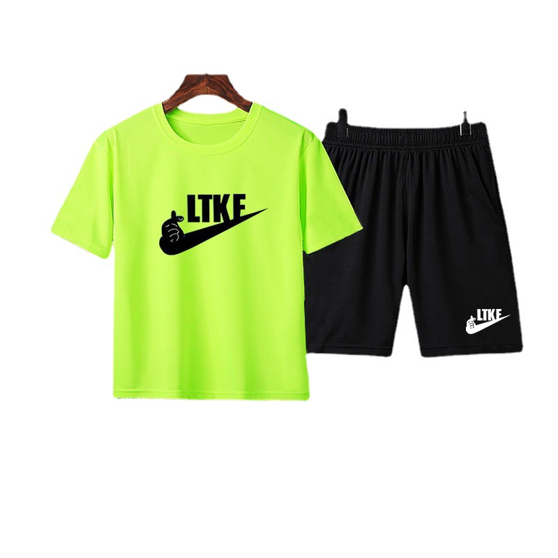 Summer 2023 Boys and Girls Sports Short-sleeved Suit Large Children's Quick-drying Clothes Children's Summer Clothes Boys Football Basketball Clothes