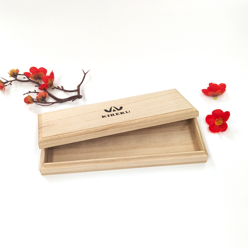 Factory recommend Pine solid wood scissors box gift packaging jewelry box hairdressing tool storage small wooden box