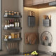 Gun Ash Kitchen Storage Rack Punch-Free Wall-Mounted Condiment Multifunctional Knife Holder Cutting Board Drain Storage Seasoning Rack