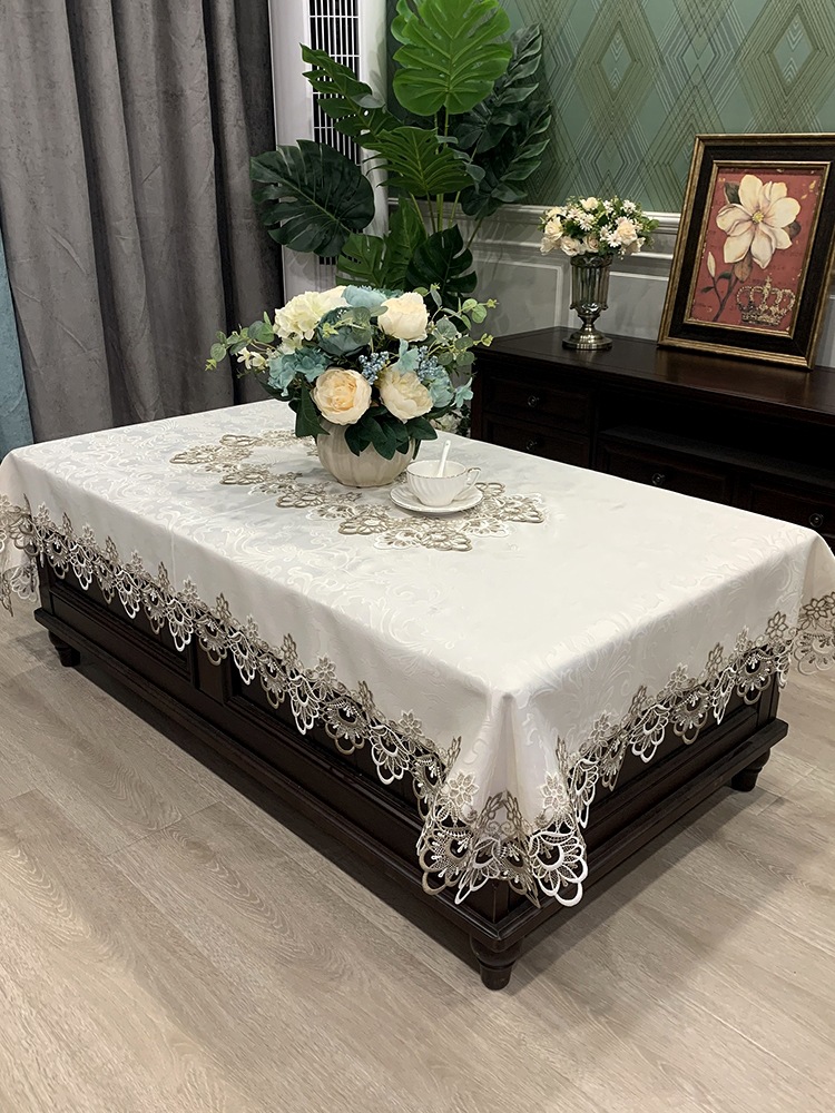 European-style coffee table tablecloth cover cover towel modern simple lace cover cloth American TV cabinet living room dining table cloth wholesale