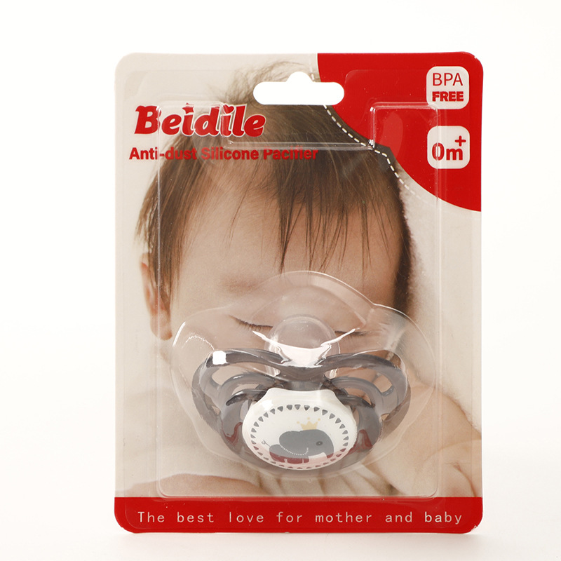 Factory wholesale baby pacifier cartoon animal silicone sleeping pacifier newborn baby pacifier