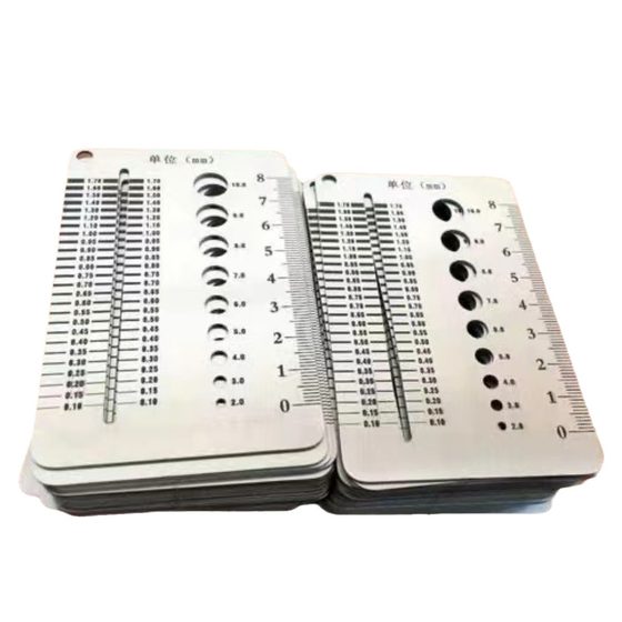 Stainless steel drill bit gauge 0.1-1.7 metric diameter Ruler 2-10 multifunctional measuring ruler gap gauge hole diameter gauge