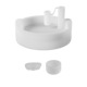 Three-piece set (dust cup cover + overflow plug + leak plug)