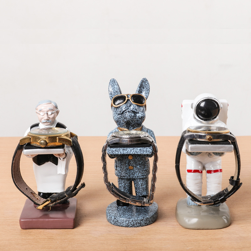 Astronaut Watch Stand Old Butler Watch Stand Watch Holder Display Storage Tray Old Man Grandpa Watch Holder