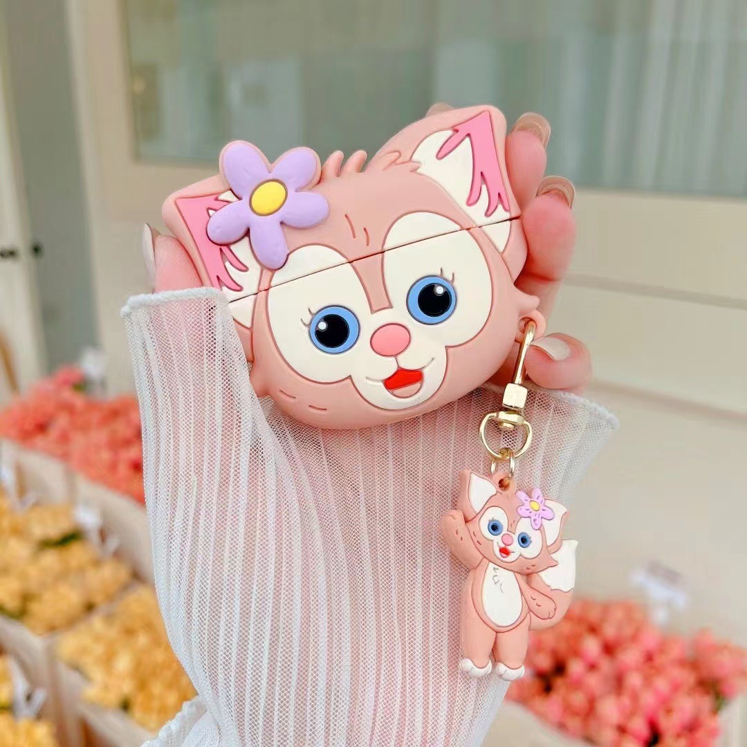 Creative cartoon Big Head Fox for AirPods 3 generation Apple wireless Bluetooth earphone set 1/2/Pro3 soft shell
