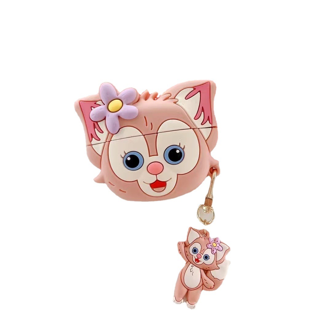 Creative cartoon Big Head Fox for AirPods 3 generation Apple wireless Bluetooth earphone set 1/2/Pro3 soft shell