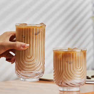 Mesopotamian Niche Glass American Ice Latte Coffee Cup Small U Juice Cup Water Cup Beverage Cup Foreign Trade New Product