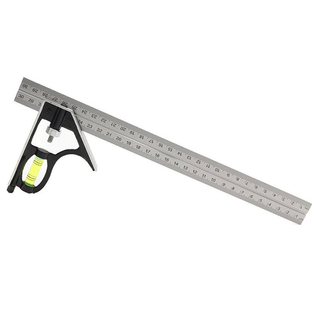 Horizontal movable angle ruler stainless steel mobile combined angle ruler civil measuring tool 300mm adjustable ruler