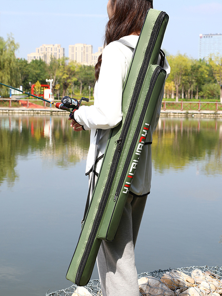 Single Layer Fishing Rod Bag One Layer Simple Rod Bag Outdoor Wild Fishing Light Portable Fishing Gear Bag Wild Fishing Storage Bag Portable Type