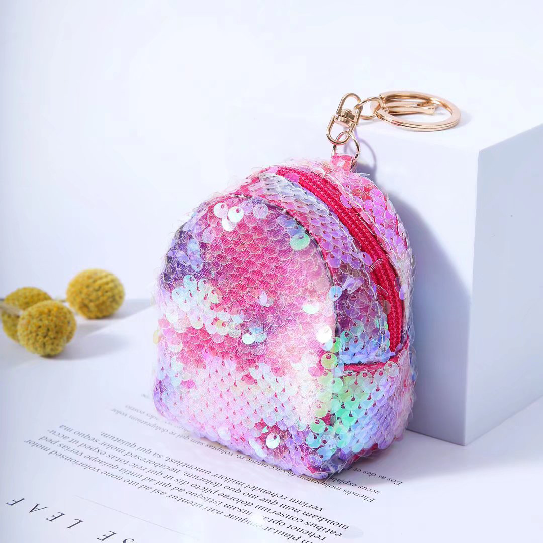 Bag Women's 2023 New Sequin Small Purse Student Fresh and Cute Hand Mini Headset Key Coin Purse