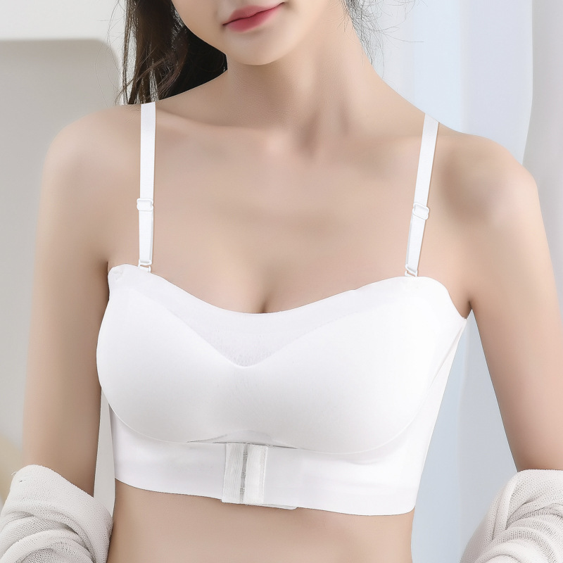 Summer seamless back underwear Ice Silk thin upper collection Accessory breast tube top all-in-one-word camisole women's tube top