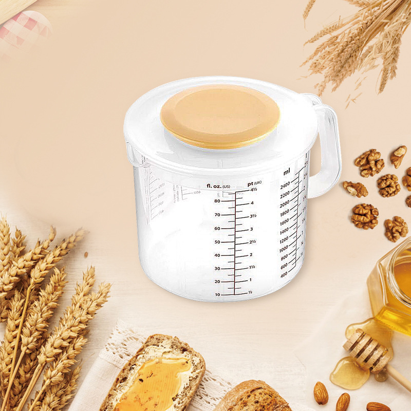New PP plastic measuring cup with precision scale 50ml 100ml 250ml 2500 baking measuring cup