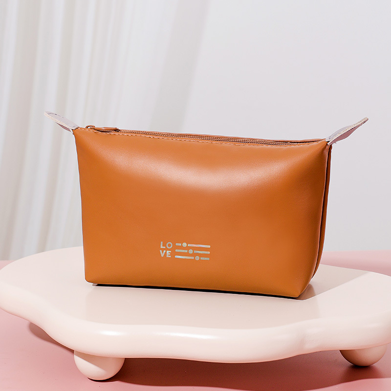 Fashion PU Cosmetic Bag Large Capacity Travel Wash Bag Cosmetic Storage Bag Waterproof Internet Celebrity Cosmetic Bag Wholesale