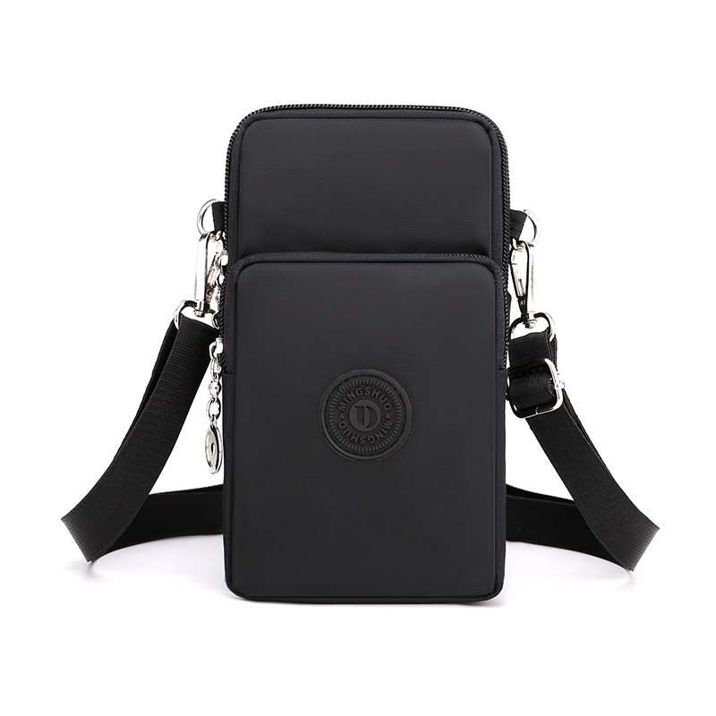 Cross-border new mobile phone bag women's crossbody Oxford cloth crossbody small bag mobile phone bag vertical mini change wrist bag