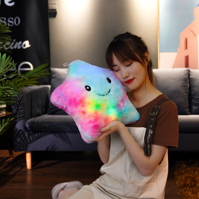 発光五芒星抱き枕クロスボーダー創意カラフルバレンタインぬいぐるみ女の子ギフト卸売ぬいぐるみぬいぐるみ|undefined
