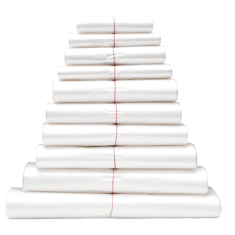 White transparent plastic bags wholesale disposable food bags packing bags vest shopping bags fruit and vegetable bags