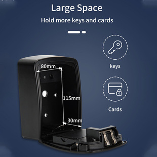 Fingerprint Bluetooth Password Key Box Mobile Phone Graffiti Smart Control Charging Homestay Anti-theft Large Space Metal Lock Box