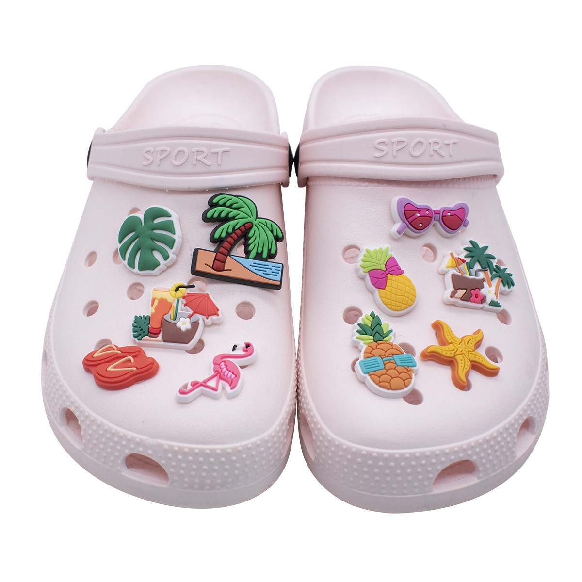 Summer party series shoes flower hole shoes DIY accessories pvc soft plastic drop plastic decorative buckle detachable shoe buckle wholesale