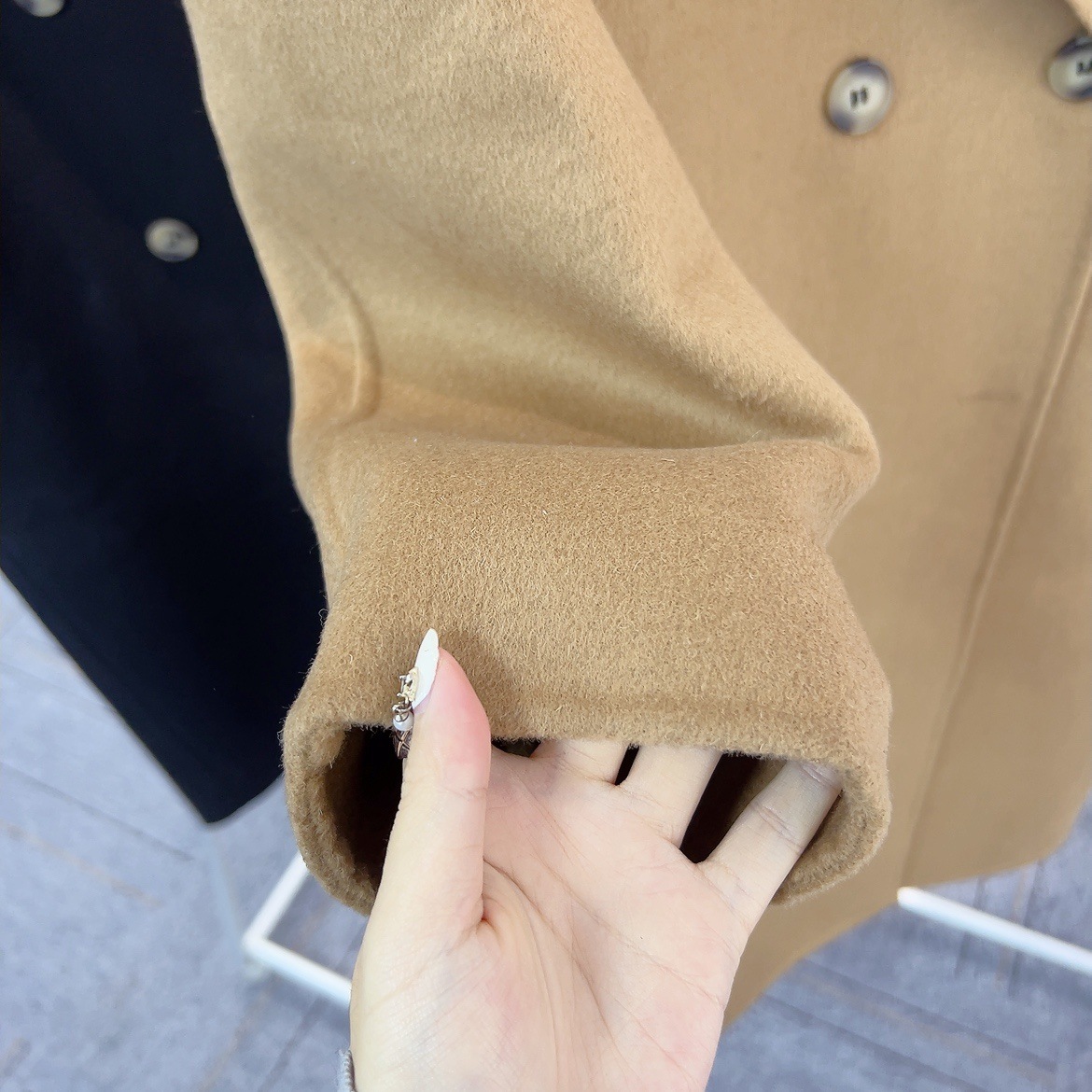 Cappotto magazzino trasparente Dongdaemun cappotto di lana double face di alta qualità da donna cappotto di lana di media lunghezza largo in stile coreano alla moda_voghion.com