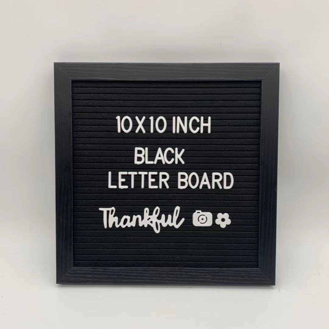 10x 10inch Black frame felt message board Amazon Black felt letter board