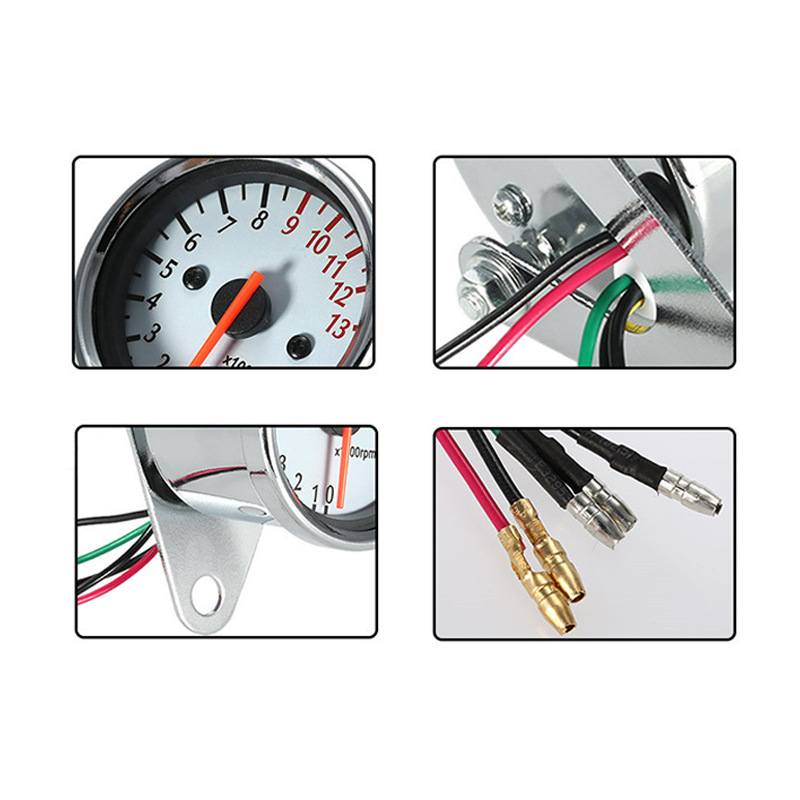 Factory Direct motorcycle modified pointer tachometer 1.3/16000 to white fashion instrument