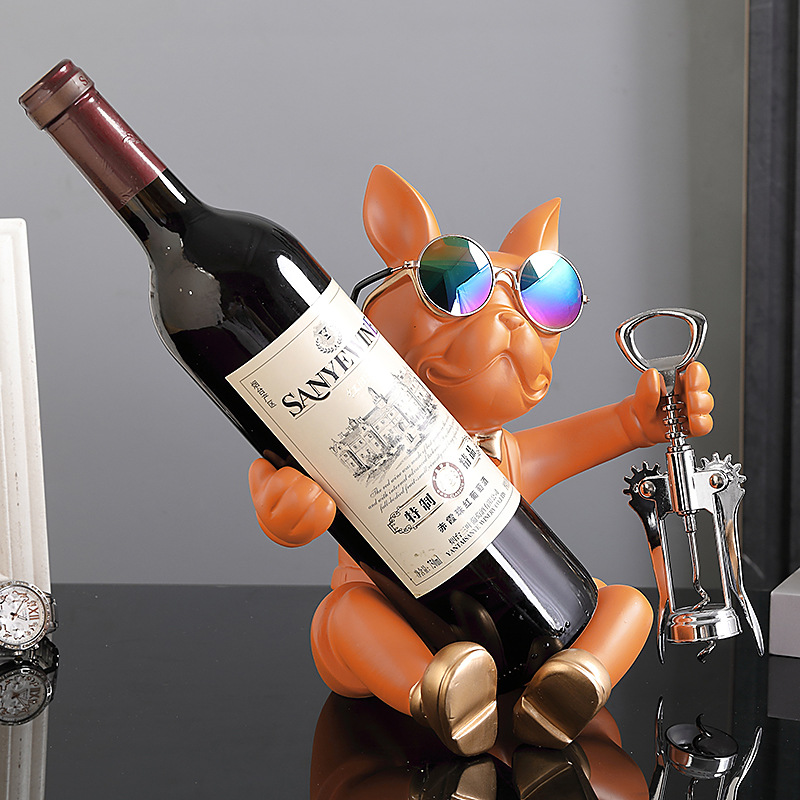 Rabbit Red Wine Rack Ornament Living Room Moving Gift Minimalist Living Room Dining Table Sideboard Wine Stands Wine Cabinet Shelf Accent