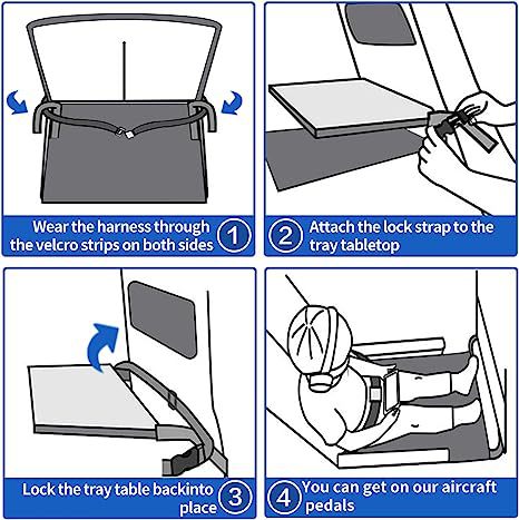 Children's aircraft hammock seat extender portable travel bed children's aircraft travel accessories flight pedals
