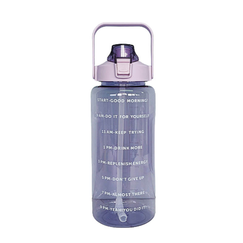 2000ml Super Capacity Water Cup Plastic Outdoor Fitness Kettle Anti-fall High Temperature Straw Space Cup