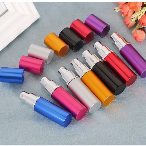 10ml Perfume Bottle Metal Aluminum Spray Empty Bottle Cosmetic Bottles Glass Perfume Bottle for Health Products