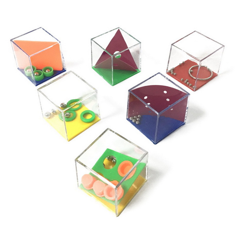 Puzzle Casual Gravity Balance Beads 24-Piece Set Mini Handheld Stereo Ball Maze Rubik's Cube Game Toy Set