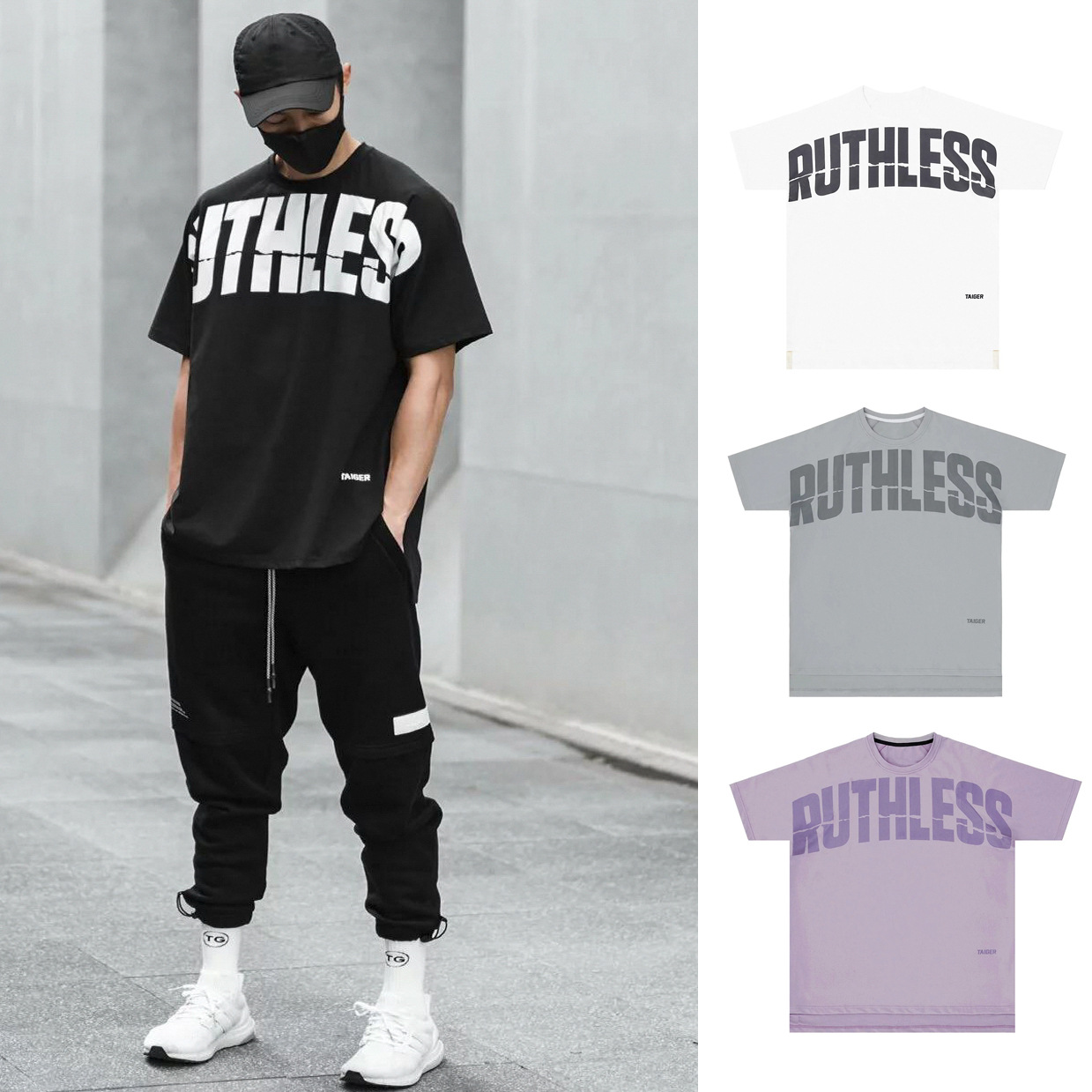 Muscle Brothers Fitness Body T-shirt Loose Version Fashionable Trendy Cotton Moisture Absorption Sweat-wicking Short-sleeved Sports Leisure