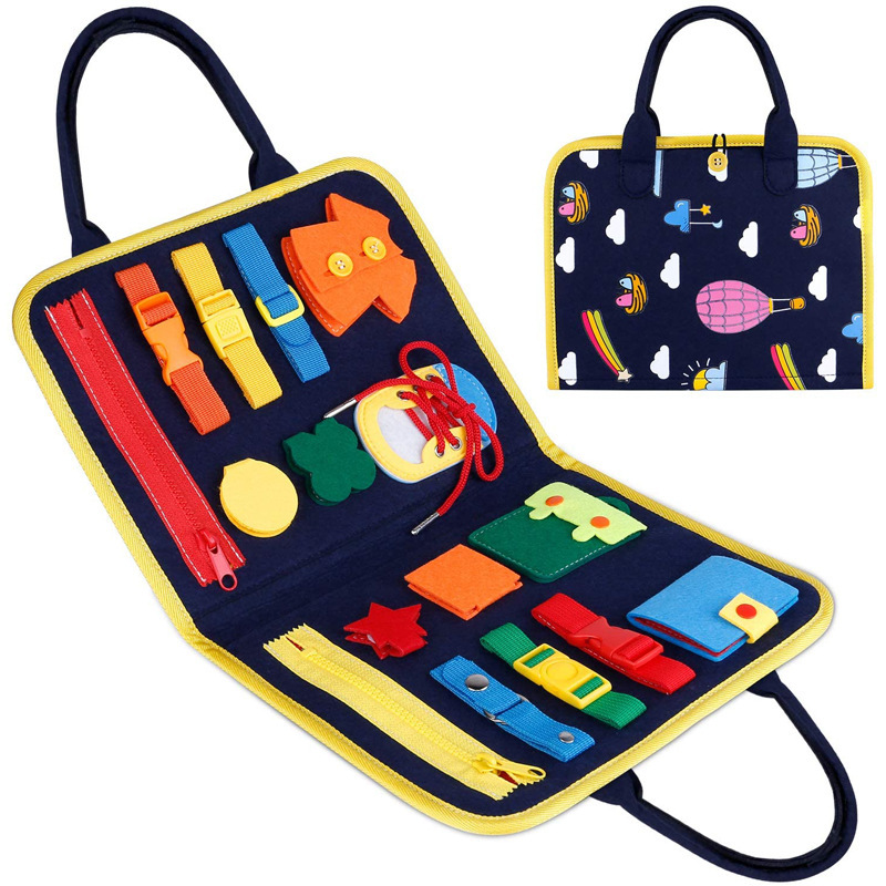 Factory wholesale children's cartoon story Learning Board educational toys life skills practice early education board