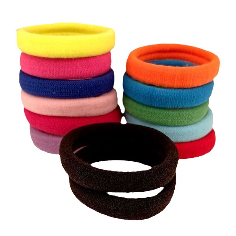 Adult Towel Hair Ring Fashion Headline High Elastic Solid Color Towel Ring Seamless Rubber Band Small Gift Accessories Tie Hair Accessories